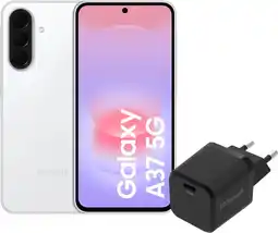 Coolblue Samsung Galaxy A37 256GB Wit 5G + BlueBuilt Oplader met Usb C Poort 45W Zwart aanbieding