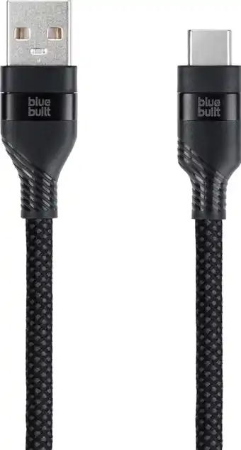Coolblue BlueBuilt Usb A naar Usb C Kabel 1,5m Nylon Zwart aanbieding