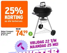 GAMMA Weber Compact Kettle zwart aanbieding