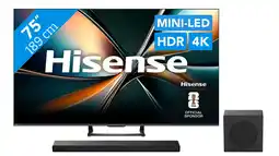 Coolblue Hisense 75 ULED Mini-Led U7Q (2025) + Hisense AX3120Q aanbieding
