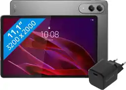 Coolblue Lenovo Yoga Tab 11,1 inch 256GB Wifi Grijs met Stylus + BlueBuilt Oplader aanbieding