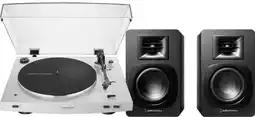 Coolblue Audio Technica AT-LP3XBT Wit + Audio-Technica ATH-SP3X Zwart aanbieding