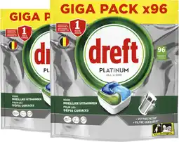 Coolblue Dreft Vaatwastabletten Platinum All In One Original - Duo Pack (192 stuks) aanbieding