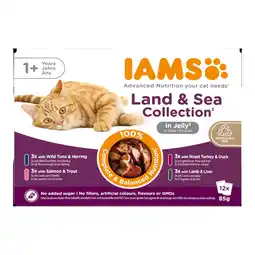 Zooplus 36 x 85 g+ 12 x 85 gratis! IAMS natvoer voor kattten 48 x 85 g aanbieding