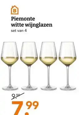 Blokker Piemonte witte wijnglazen aanbieding