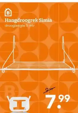 Blokker Hangdroogrek Simia aanbieding