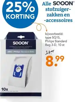 Blokker Alle SQOON® stofzuiger- zakken en -accessoires aanbieding