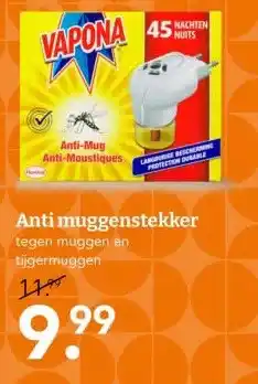 Blokker Anti muggenstekker aanbieding