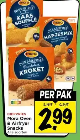 Vomar Voordeelmarkt DIEPVRIES Mora Oven & Airfryer Snacks aanbieding