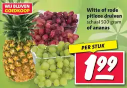 Nettorama Witte of rode pitloze druiven of ananas aanbieding