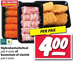 Nettorama Kipkrokantschnitzel of boomstam of slavink aanbieding