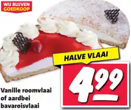 Nettorama Vanille roomvlaai of aardbei bavaroisvlaai aanbieding