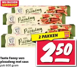 Nettorama Tante Fanny vers pizzadeeg met saus aanbieding