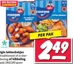 Nettorama Iglo lekkerbekjes of kibbeling aanbieding