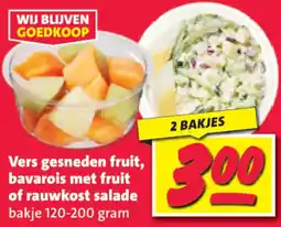 Nettorama Vers gesneden fruit, bavarois met fruit of rauwkost salade aanbieding