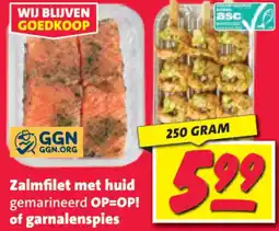 Nettorama Zalmfilet met huid of garnalenspies aanbieding