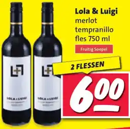 Nettorama Lola & Luigi merlot tempranillo aanbieding
