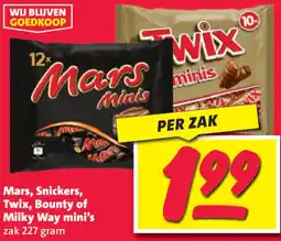 Nettorama Mars, Snickers, Twix, Bounty of Milky Way mini's aanbieding