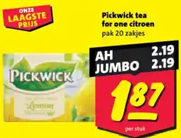 Nettorama Pickwick tea for one citroen aanbieding