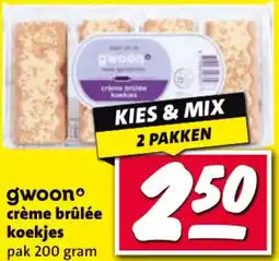 Nettorama Gwoon crème brûlée koekjes aanbieding
