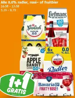 Poiesz Alle 0.0% radler, rosé of fruitbier aanbieding