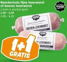 Poiesz Noordertrots fijne leverworst of boeren leverworst aanbieding