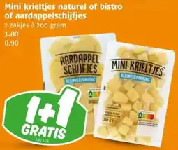Poiesz Mini krieltjes naturel of bistro of aardappelschijfjes aanbieding