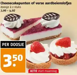 Poiesz Cheesecakepunten of verse aardbeienslofjes aanbieding
