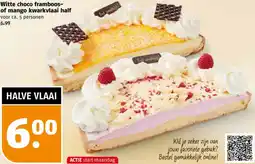 Poiesz Witte choco framboos of mango kwarkvlaai half aanbieding