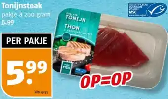 Poiesz Tonijnsteak aanbieding