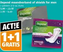 Poiesz Depend maandverband of shields for men aanbieding