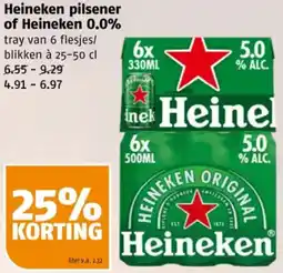 Poiesz Heineken pilsener of Heineken 0.0% aanbieding