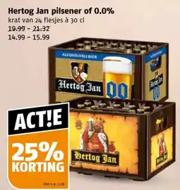 Poiesz Hertog Jan pilsener of 0.0% aanbieding