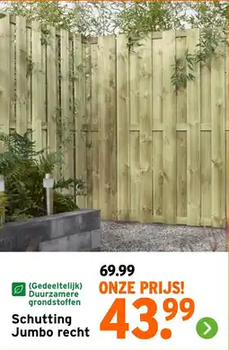 GAMMA Schutting Jumbo recht aanbieding