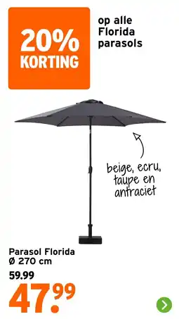 GAMMA Parasol Florida aanbieding