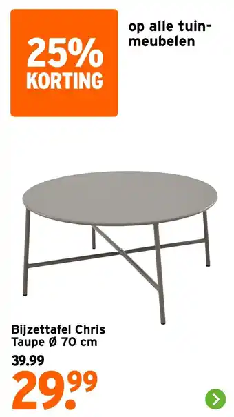 Bijzettafel Chris Taupe