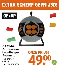 GAMMA GAMMA Professional kabelhaspel 4-voudig aanbieding