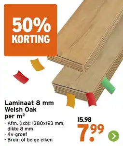 GAMMA Laminaat 8 mm Welsh Oak aanbieding