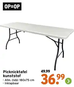 GAMMA Picknicktafel kunststof aanbieding