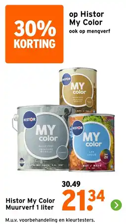 GAMMA Histor My Color Muurverf aanbieding