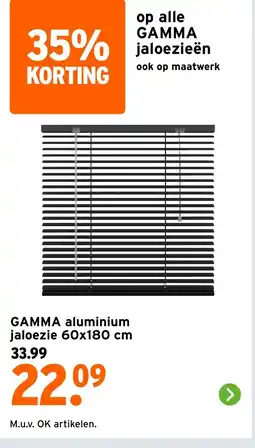 GAMMA Gamma aluminium jaloezie 60 x 180 cm aanbieding