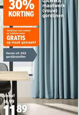 GAMMA Op alle gamma maatwerk(vouw) gordijnen aanbieding