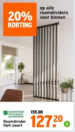 GAMMA Roomdivider Opti zwart aanbieding
