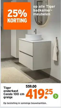 GAMMA Tiger onderkast Condo 100 cm greige aanbieding
