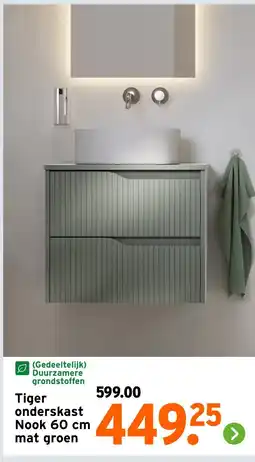 GAMMA Tiger onderskast Nook 60 cm mat groen aanbieding