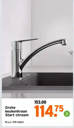 GAMMA Grohe keukenkraan Start chroom aanbieding