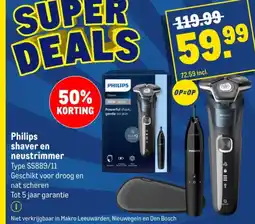 Makro Philips shaver en neustrimmer aanbieding