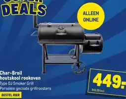 Makro Char-Broil houtskool rookoven aanbieding