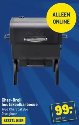 Makro Char-Broil houtskoolbarbecue aanbieding