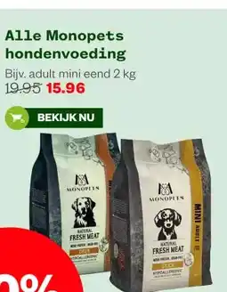 Welkoop Alle Monopets hondenvoeding aanbieding